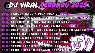 DJ TIKTOK TERBARU 2025-🎵DJ TABOLA BALE X PICA PICA 2🎵DJ AKU CALON MANTU TERBAIK MAMAMU