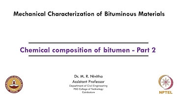 Chemical composition of bitumen - Part 2