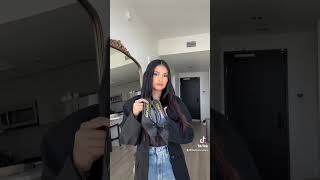 Try on haul: White Shirt Open   Black Crop tee with Blue denim #shorts #clothing #fashion #fyp