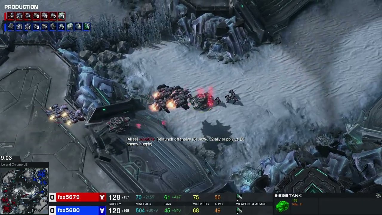 StarCraft 2 | Offline Replay | TvT | MicroMachine v1.17.19 (Blue) vs v1.18.0 (Red) | Version Test