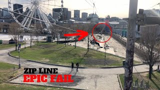 ZIP LINE FAIL | ZIP LINE GONE WRONG | Alina Vitorsky