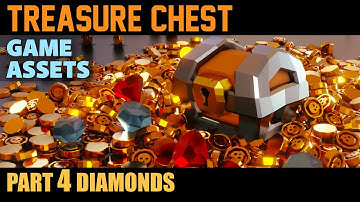 Treasure Chest Tutorial   |   Blender 2.8  |  Part 4 Diamonds