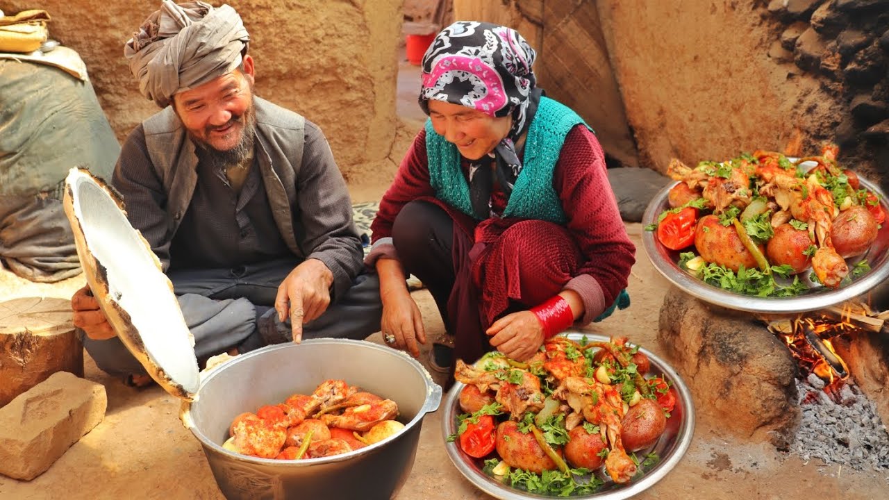 Traditional Food Cooking in Afghan Village _A Sweet Summer in Bamyan