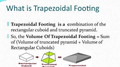 How to calculate the concrete quantity of a trapezoidal footing?