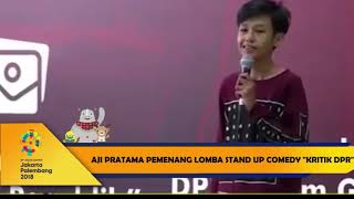 Stand up komedi kritik DPR, Aji pratama