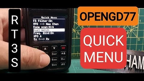 RT3S-OPENGD77 Quick Menu !