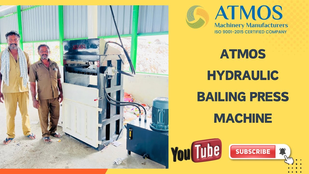 ATMOS HYDRAULIC BAILING PRESS MACHINE | HYDRAULIC BALER | MSW SCRAP BALER