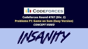 Codeforces Round #767 (Div. 2) | F1. Game on Sum (Easy Version) | Concept Explaination