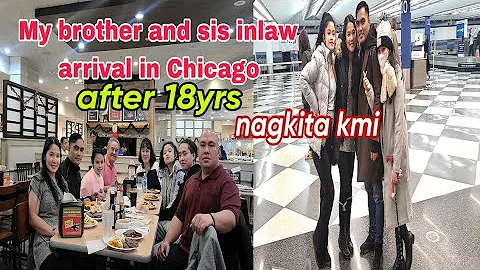 My Brother & sis inlaw arrival in Chicago after 18...
