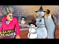 Winter Special Snowman in Scary Teacher 3d Game Definition Cartoon Video Spider Prank Techno Gamerz