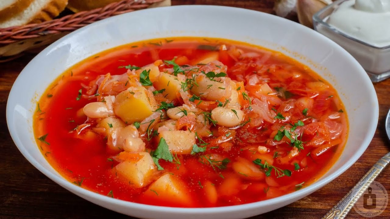 Супершвидкий, яскравий, смаковитий! ПІСНИЙ БОРЩ ІЗ ПОМІДОРАМИ ТА КОНСЕРВОВАНОЮ КВАСОЛЕЮ