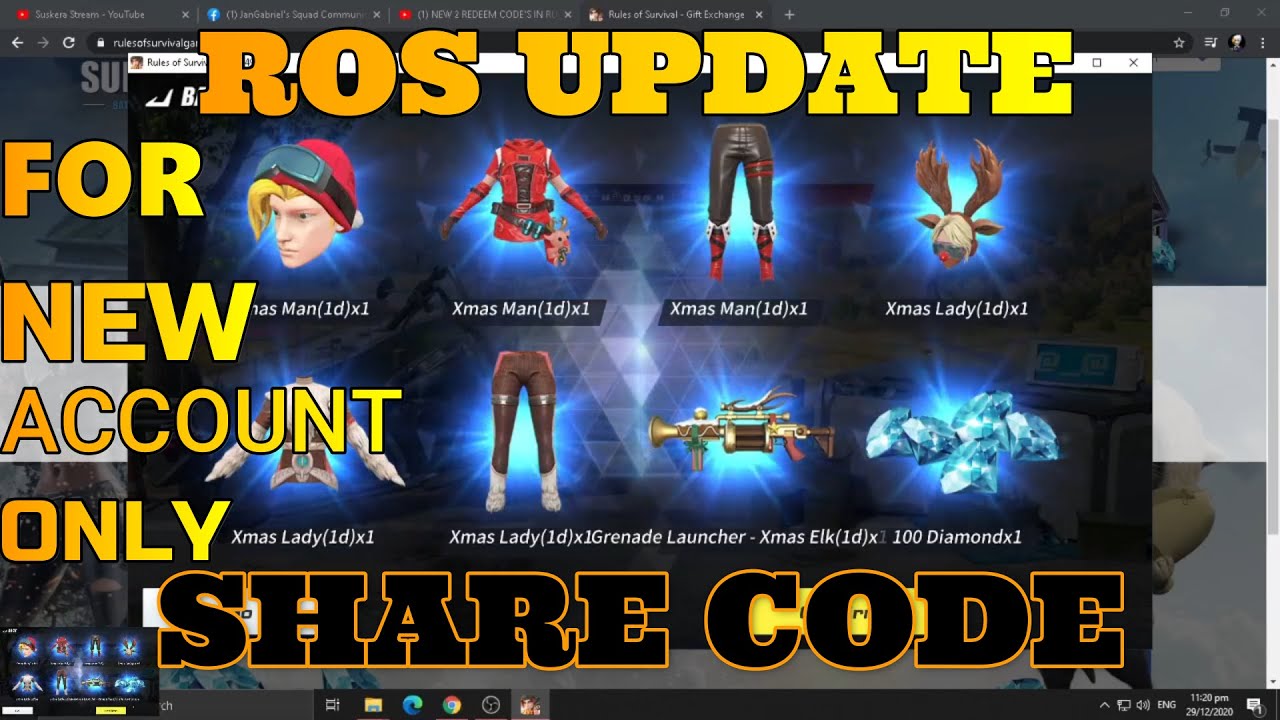 ROS UPDATE TODAY DECEMBER 30 2020 (NEW CODE)