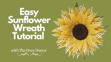 How to Make an Easy Sunflower Wreath/ Wreath How To/ Wreath Tutorial/ Flower Wreath DIY