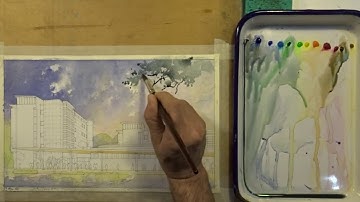 dariushwatercolors.com - architectural watercolor rendering demo