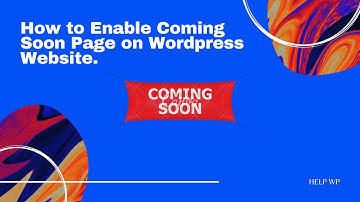 How to Enable coming soon on WordPress Website | Coming Soon plugin