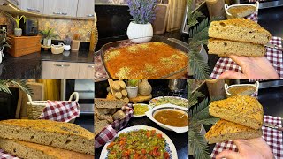 الصيف و النهار الطويل❤️يمات التفحفيح 💪🏻أسهل خبز صحي ممكن توجديه في وقفة😋بسبوسة أمي و البنة تتكلم👍❤️