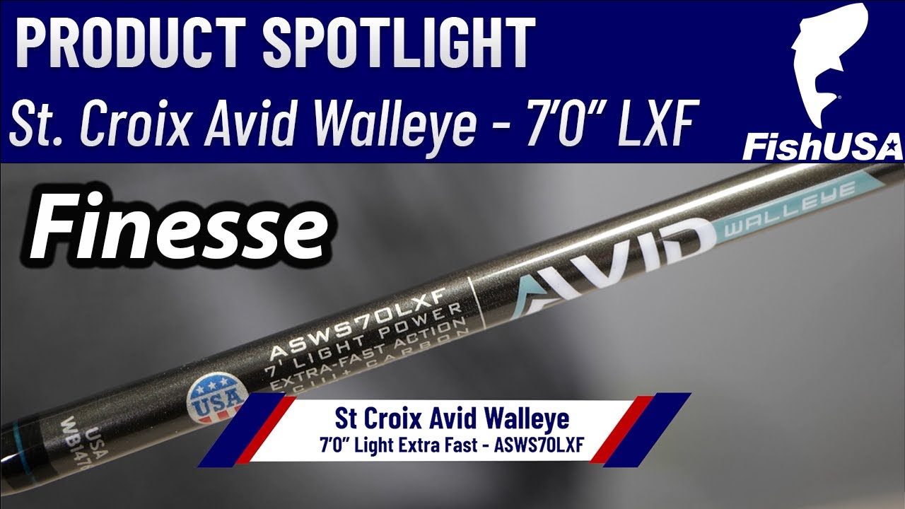 St. Croix Avid Series Walleye Spinning Rod - ASWS70LXF - When To Use It 