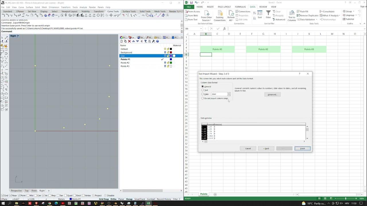 MARS2000 - PART #2; Rhino + Excel - YouTube