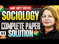 MP SET Sociology Solution 2024 | MP SET Paper solution 2024 #3 | MP SET 2024 Sociology Solution