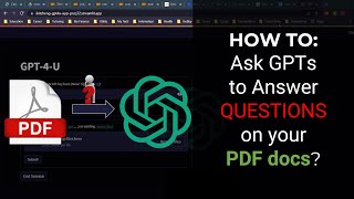 HOW TO Ask GPTs to Answer Questions on your PDF docs