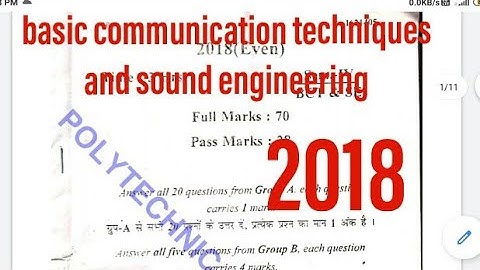 basic communication technique and sound engineering Ec4th