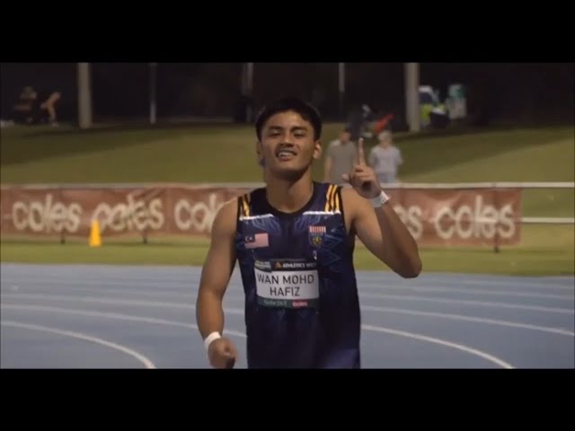 WAN MUHAMMAD HARIZ (MALAYSIA) | Emas 100m Lelaki B16 | 2024 WA State Track & Field Championships class=