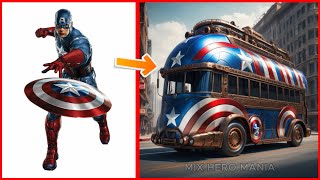 AVENGERS But BUS-VENGERS 💥 all Marvel & DC characterS (2024) #AI #superheroes