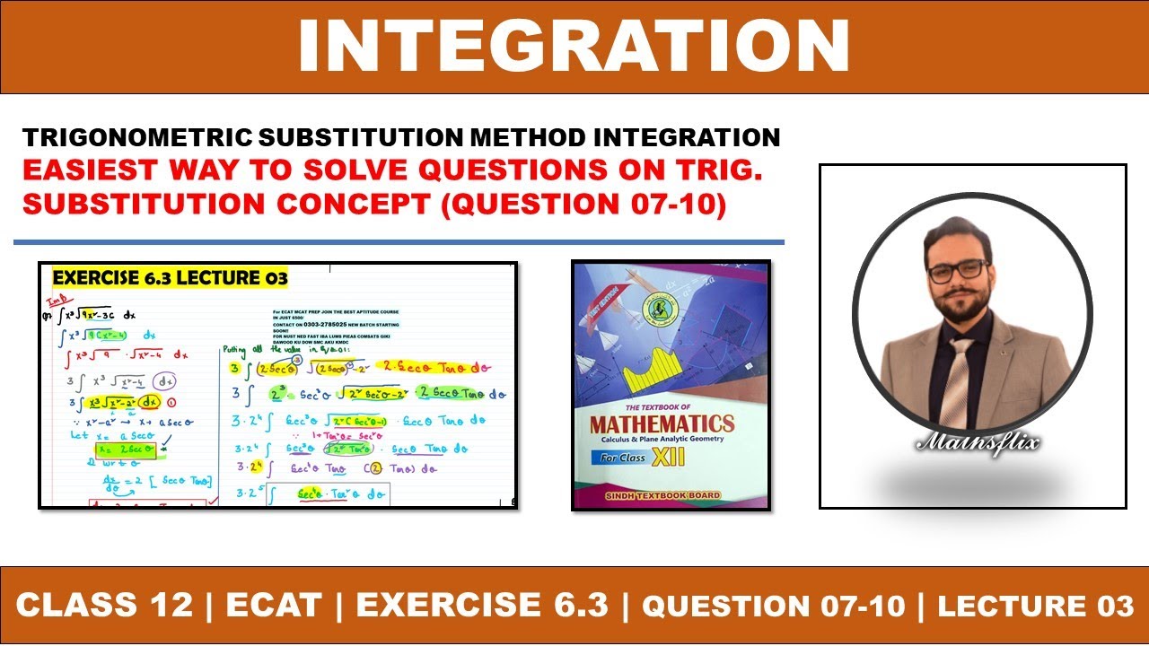 SECOND YEAR MATHS CHAPTER 06 INTEGRATION EXERCISE 6 3 LECTURE 03 Second year maths chapter 06 integration exercise 6 3 lecture 03