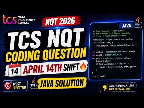TCS NQT QUESTION APRIL 14 🔥 JAVA SOLUTION