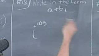 Ma 112 Section 3.6 Complex Numbers