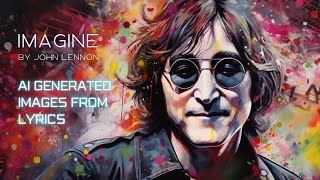 Video thumbnail of "IMAGINE by John Lennon | But Lyrics are AI generated images"