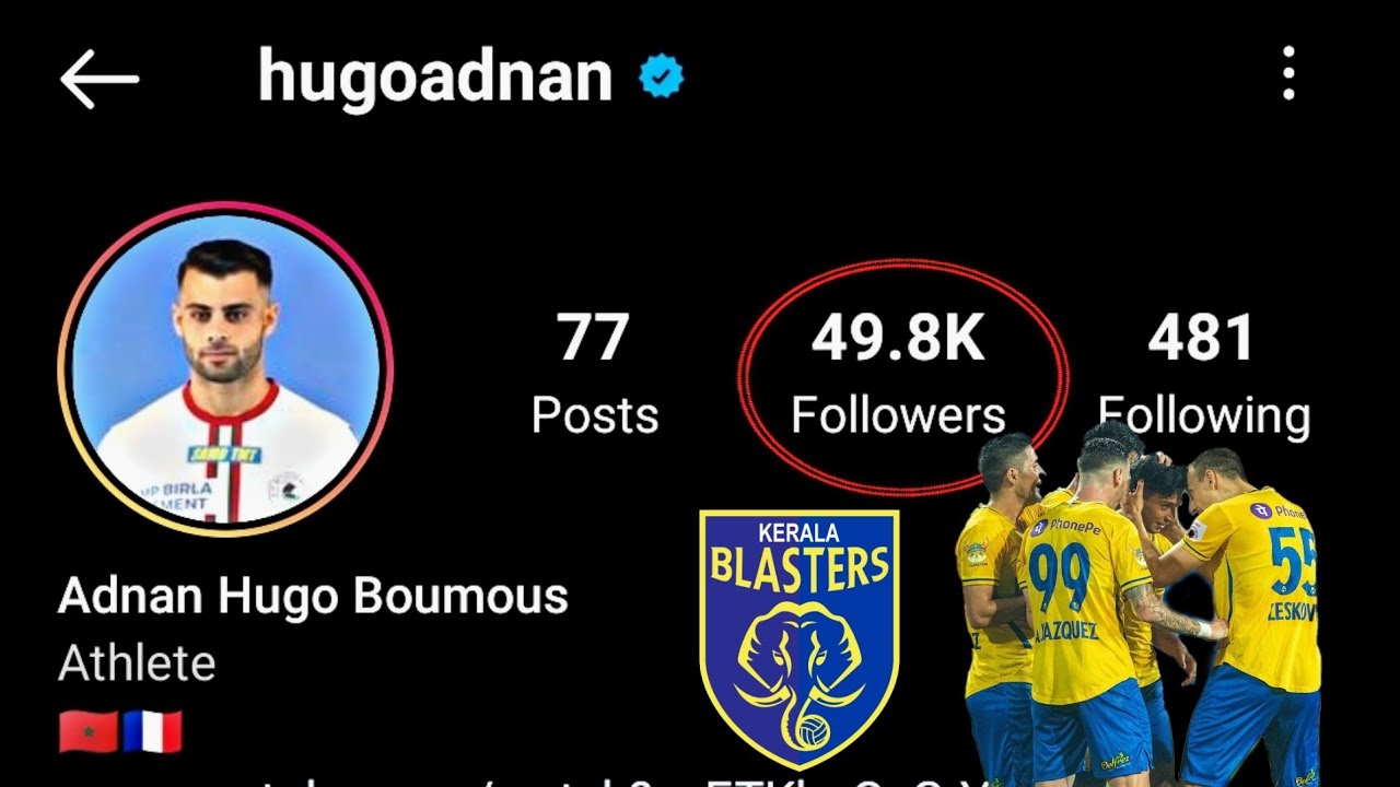 Kerala Blasters Players Instagram followers whatsapp status 💥