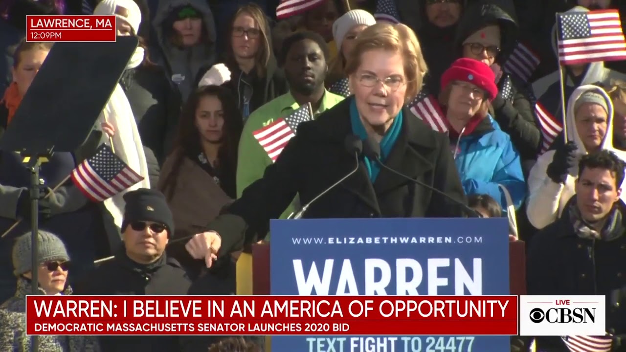 Elizabeth Warren for President - 2020 bid - YouTube