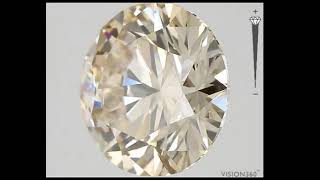 Round natural champagne diamond 3 01ct C1 SI1 Sydney jeweller Lizunova Fine Jewels