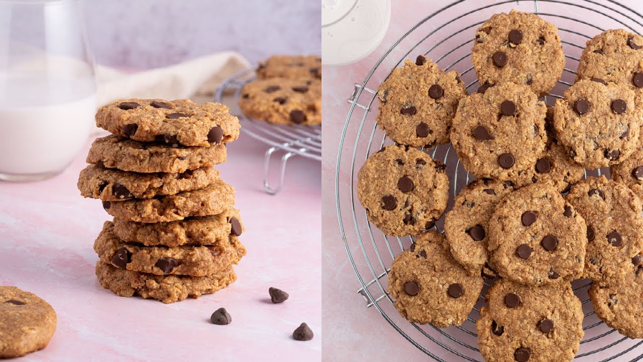 ALMOND BUTTER CHOCOLATE CHIP COOKIES - ONE BOWL! (vegan + gluten free ...