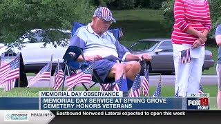 Memorial Day service at Spring Grove Cemetery honors veterans