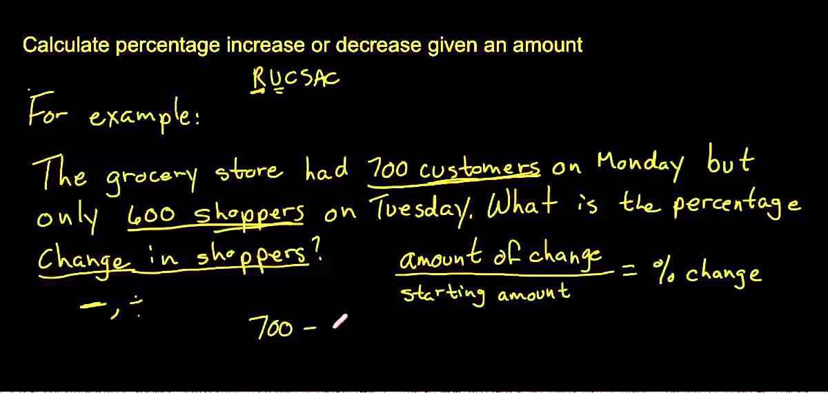 How to Calculate the Percent Increase or Decrease (formula