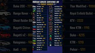 Indian bike driving 3d all new cheat code update + plugin cheat code #shorts #gaming