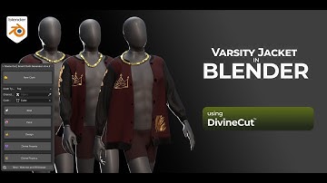 How to make a 3D Varsity Jacket in Blender using DivineCut : Smart Cloth Generator