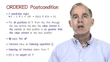 ORDERED Postcondition