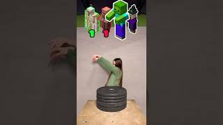 🐱Desafío de Minecraft/¿quién ganó?🏆 Gólem/ Aldeano/ Zombi/ Bruja #minecraft #desafío #cortos
