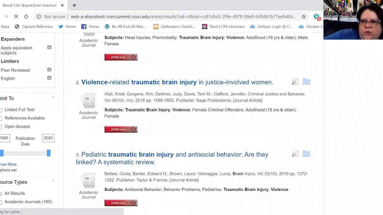 CSUCI Broome Library: Exploring PsycInfo Records from Search Results