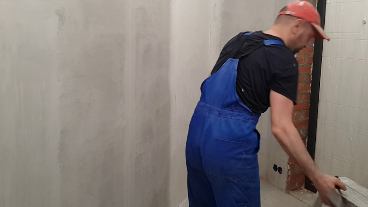 Поклейка стеклохолста на шпаклевку - YouTube