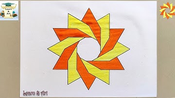 Simple Geometric Pattern with Painting | How to Draw Easy Geometric Patterns by @learnart | Patterns