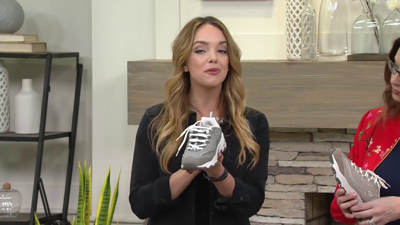 Skechers D'Lites Lace-up Sneakers - Me Time on QVC - YouTube