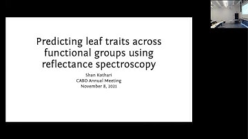 Shan Kothari - Predicting leaf traits across functional groups using reflectance spectroscopy