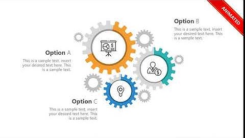 Animated and Editable Gears Charts PowerPoint Infographics