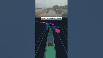 Watch an autonomous truck powered by the Aurora Driver proactively responds to emergency vehicles