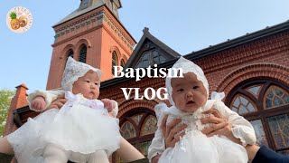 (sub) VLOG - TWINS BAPTISM, FIRST EASTER, 1ST KOREAN CHURCH, 쌍둥이 유아세례