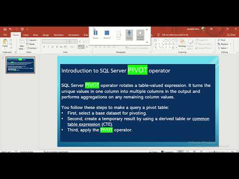 SQL Server PIVOT operator to convert rows to columns.